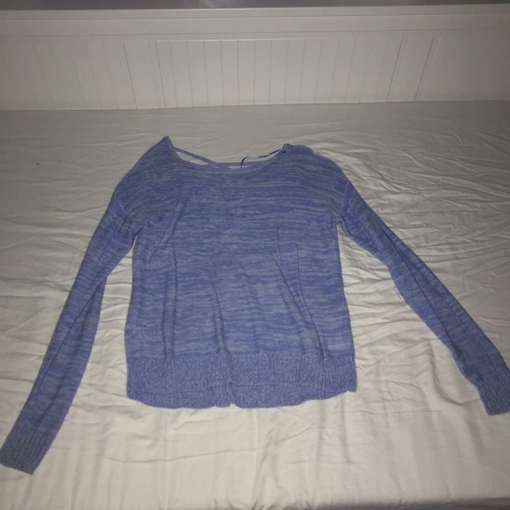 sky blue sweater